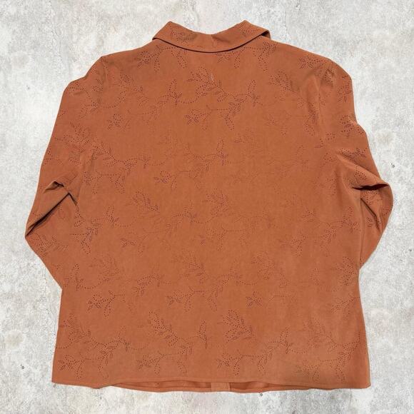 Talbots Faux Suede Praire Long Sleeve Buttoned Down Shirt. - Picture 4 of 4